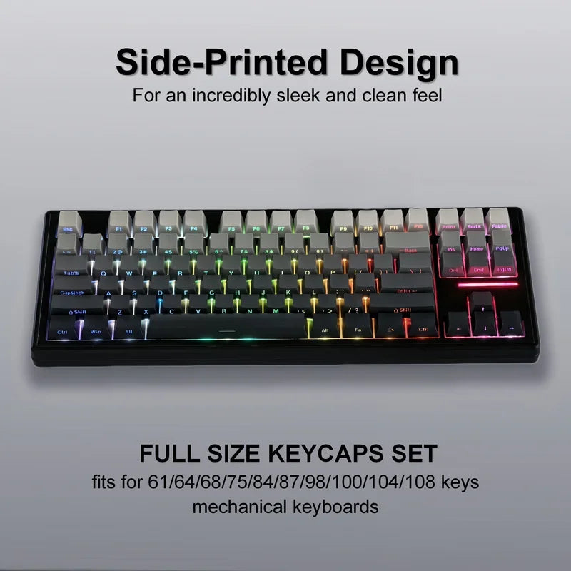 Gradient PBT Double-Shot Keycap Set (OEM, 133 Keys)