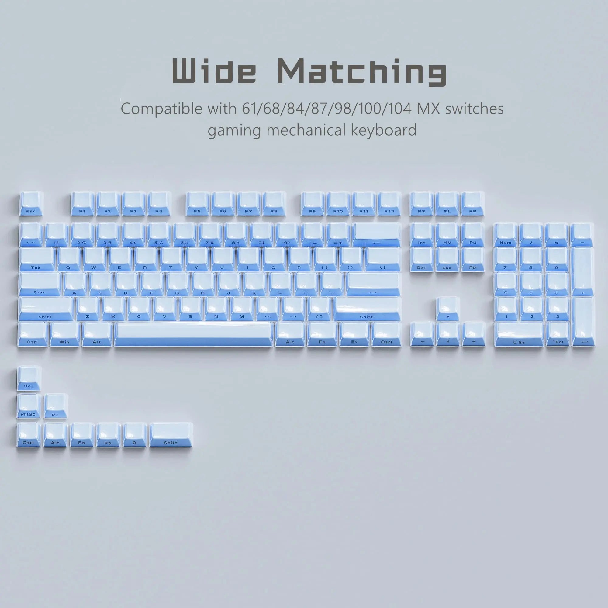 Jelly Crystal Translucent Side-Print Keycap Set (OEM, 113 Keys)