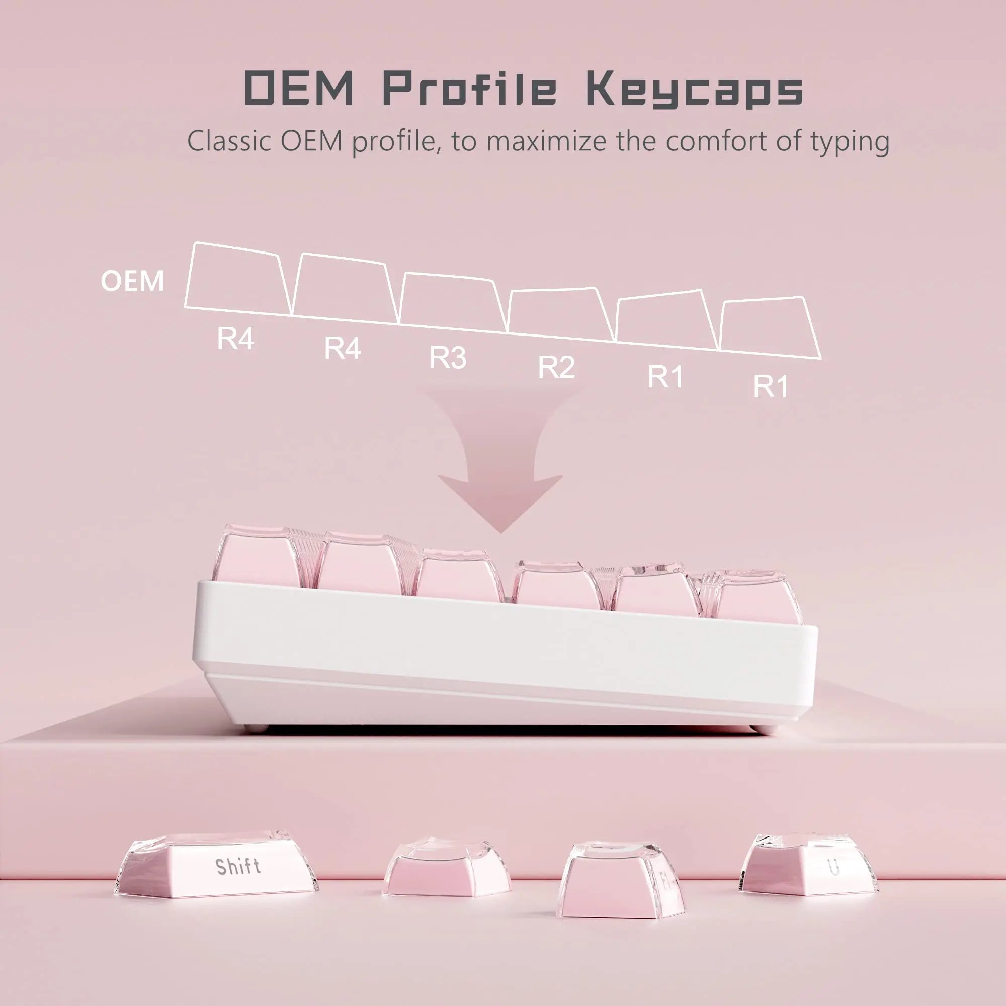 Jelly Crystal Translucent Side-Print Keycap Set (OEM, 113 Keys)