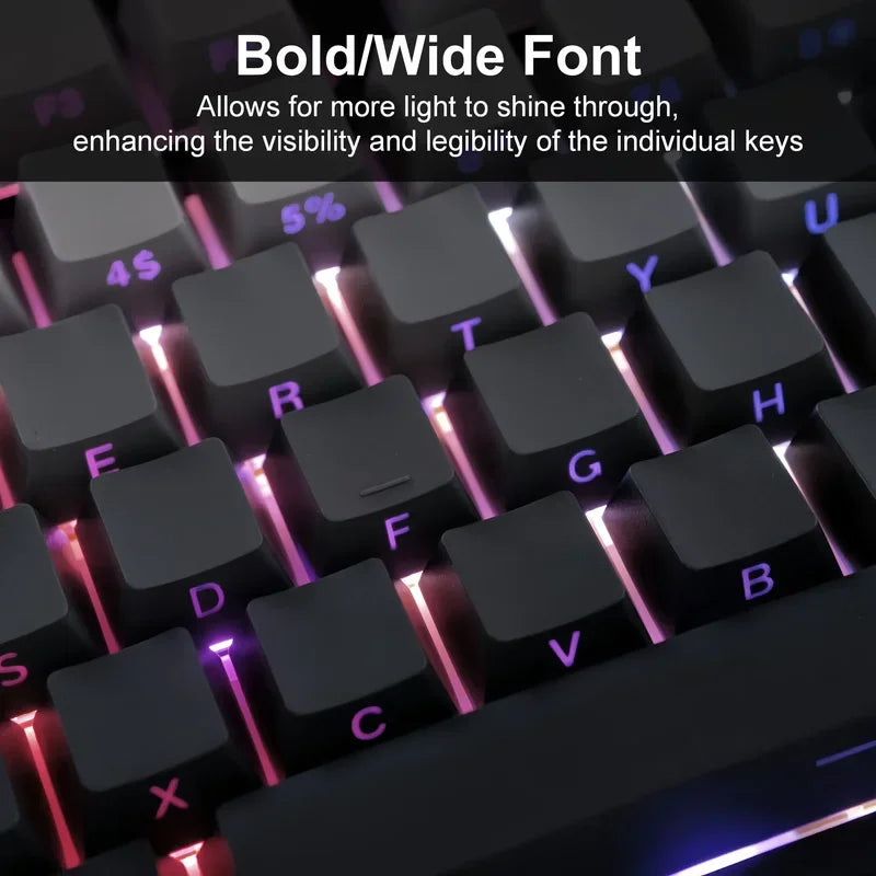 Gradient PBT Double-Shot Keycap Set (OEM, 133 Keys)