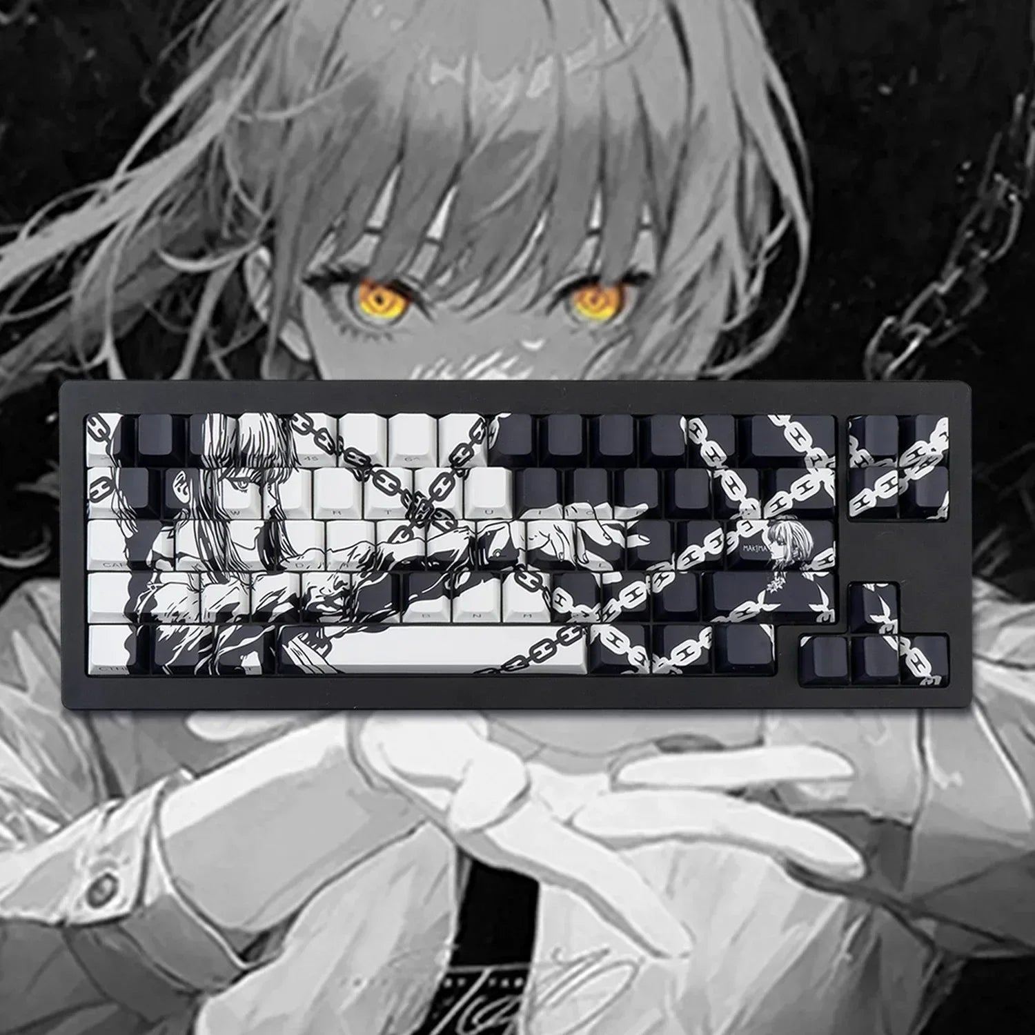 Dark Anime-Style PBT Keycap Set (129 Keys)