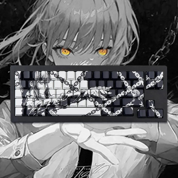 Dark Anime-Style PBT Keycap Set (129 Keys)
