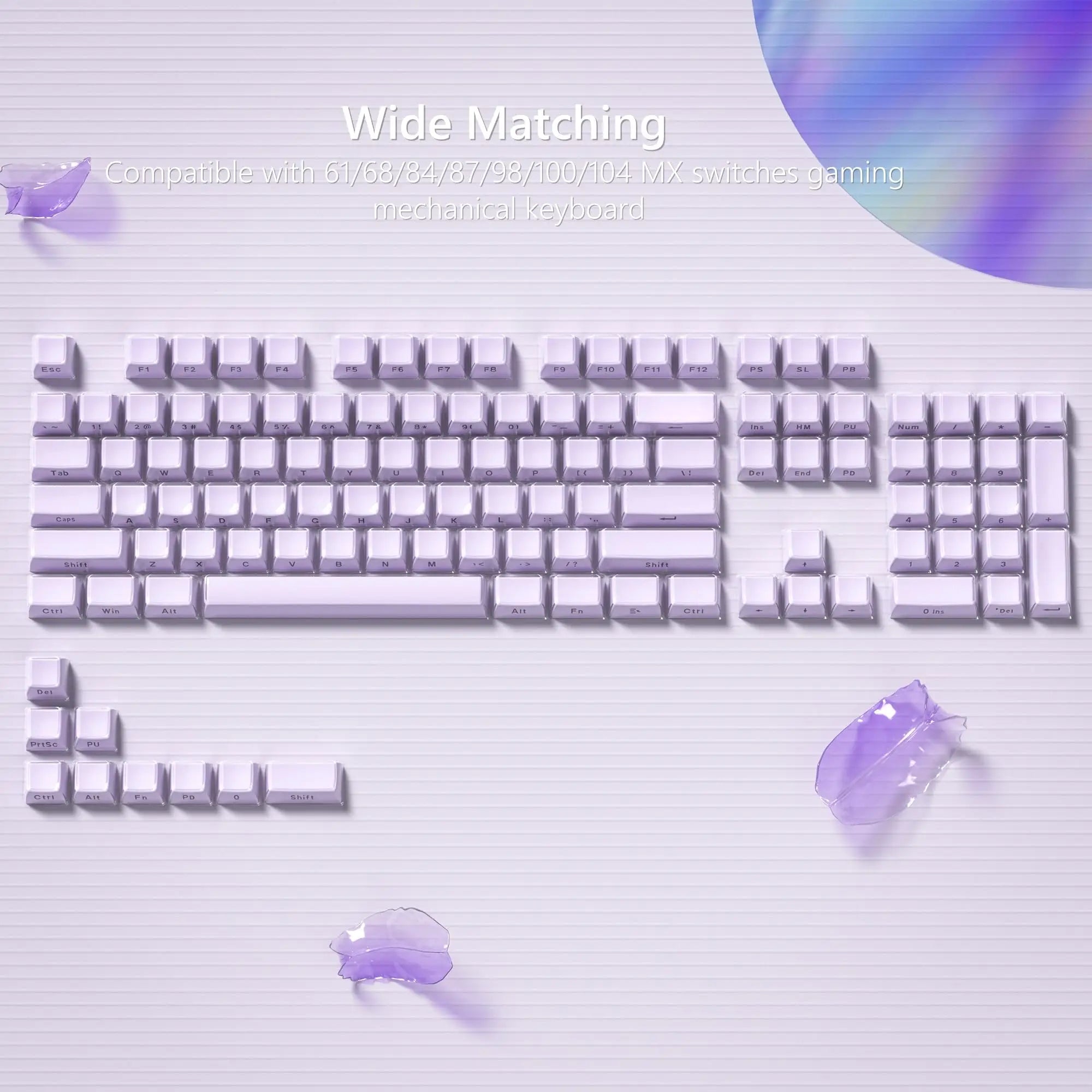 Jelly Crystal Translucent Side-Print Keycap Set (OEM, 113 Keys)