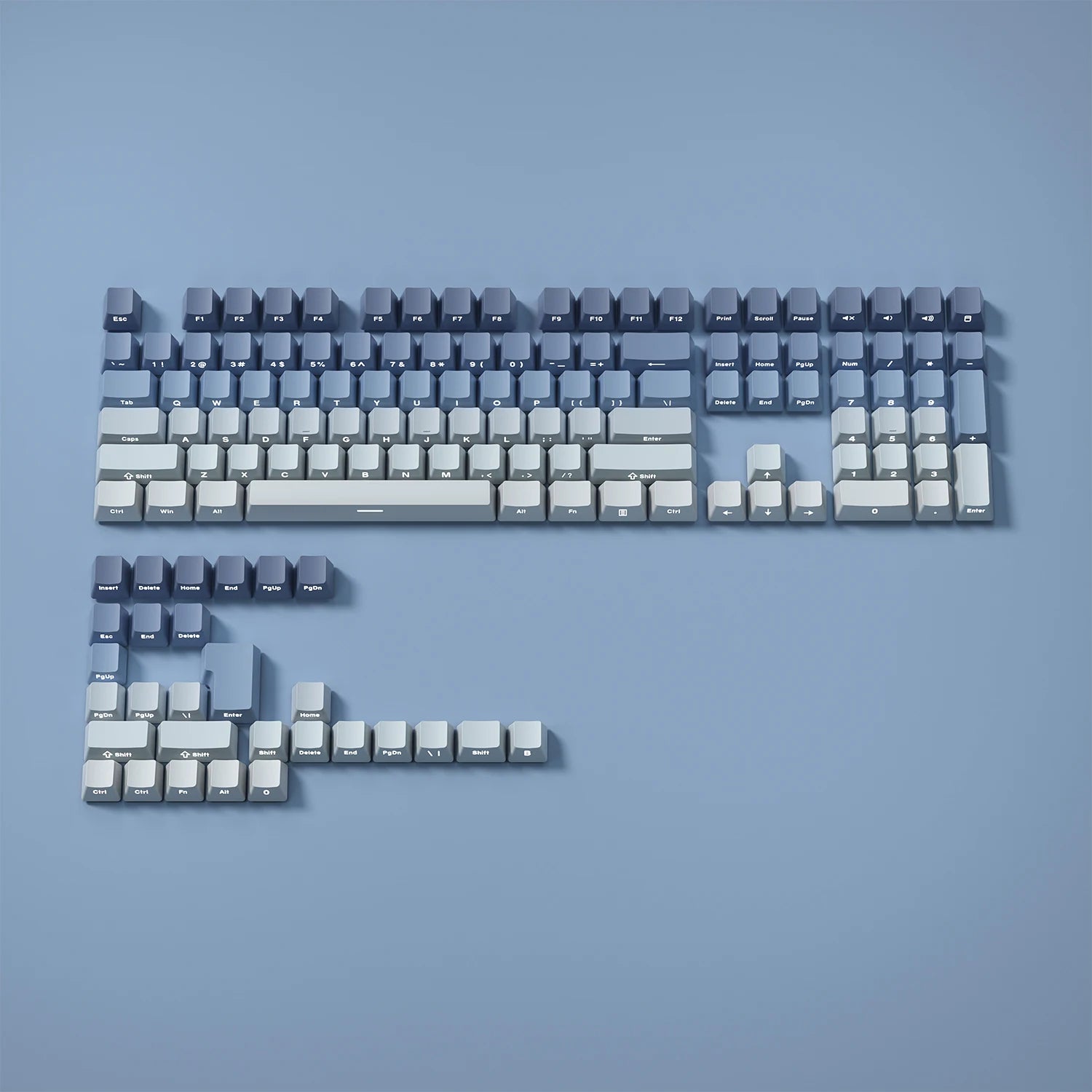 Gradient Side-Print PBT Double-Shot Keycap Set (OEM, 130+ Keys)